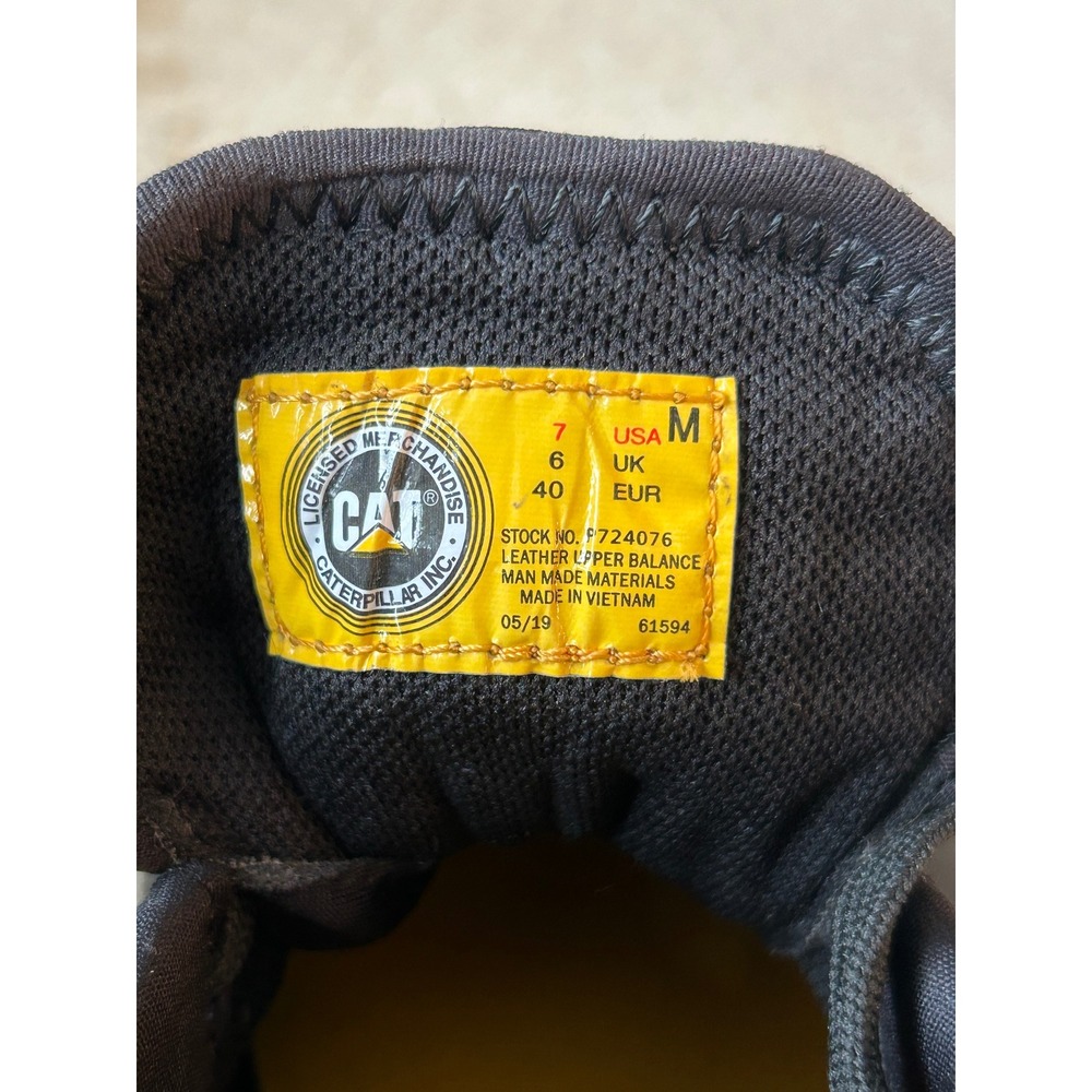 Caterpillar Men's 7 Code Quest Mod Leather Black Sneaker Casual Athletic Shoe - Picture 8 of 8